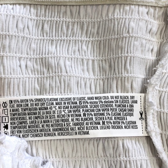 White Smocked Tube Top - Picture 8 of 9